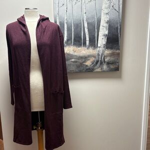 NWT Reitmans Hooded Cardigan Sweater - Dark Purple